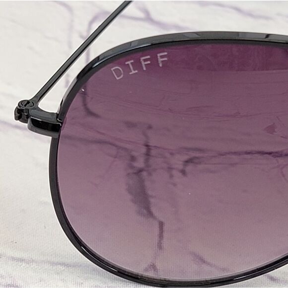 NIB Diff Cruz Black Grey Gradient Sunglasses FK-BKGG-6 - Picture 7 of 10